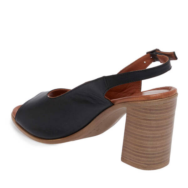 Siyah Hakiki Deri Kadın Topuklu Ayakkabı - K24Y1AY67241-A23 - 3