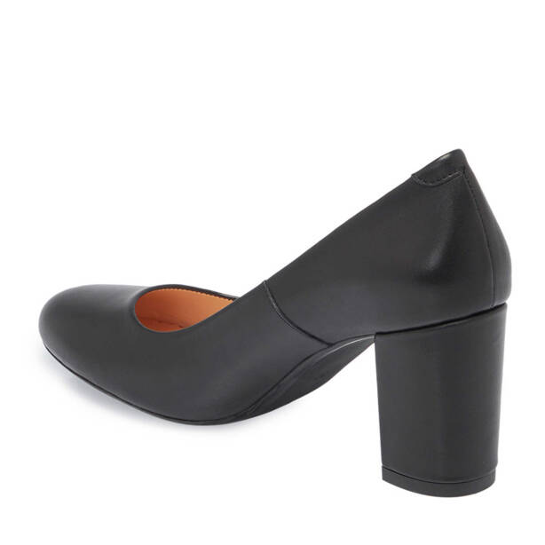 Siyah Hakiki Deri Kadın Topuklu Ayakkabı - K25I1AY67794-A23 - 2