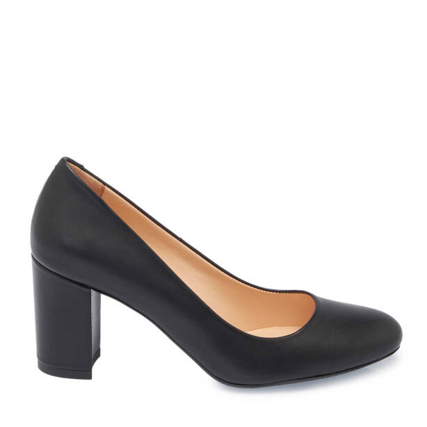 Siyah Hakiki Deri Kadın Topuklu Ayakkabı - K25I1AY67794-A23 - 3