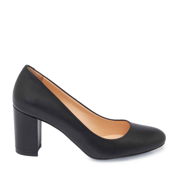 Siyah Hakiki Deri Kadın Topuklu Ayakkabı - K25I1AY67794-A23 - 3