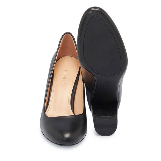 Siyah Hakiki Deri Kadın Topuklu Ayakkabı - K25I1AY67794-A23 - 4