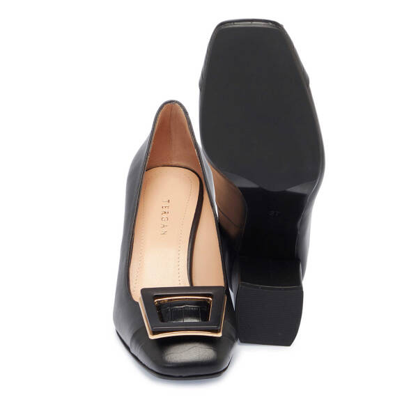 Siyah Hakiki Deri Kadın Topuklu Ayakkabı - K25I1AY67797-A23 - 4