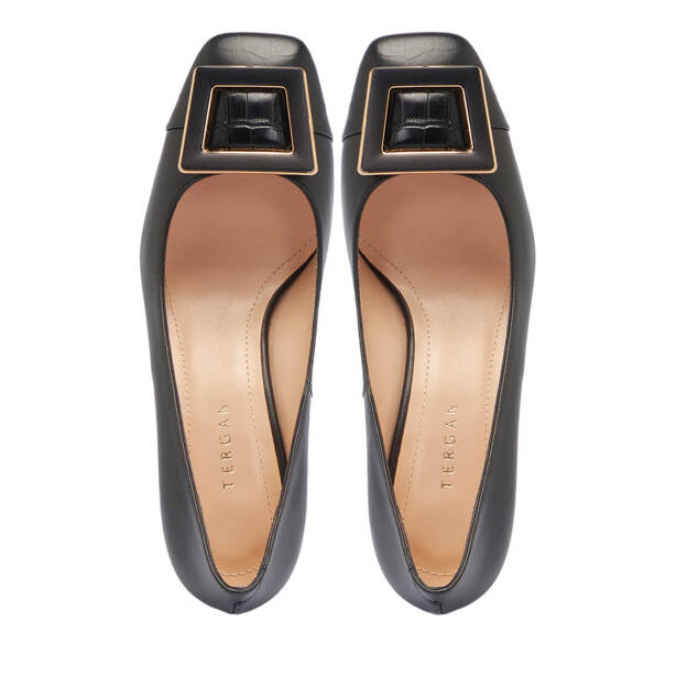 Siyah Hakiki Deri Kadın Topuklu Ayakkabı - K25I1AY67797-A23 - 5