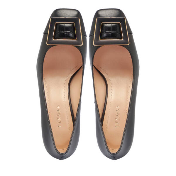 Siyah Hakiki Deri Kadın Topuklu Ayakkabı - K25I1AY67797-A23 - 5