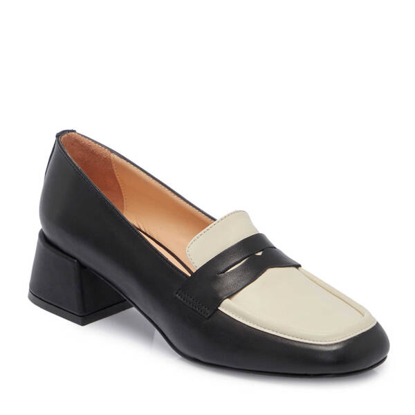 Siyah Deri Kadın Topuklu Ayakkabı - K25I1AY67809-A23 - 1