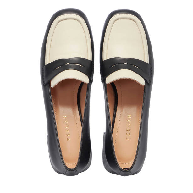 Siyah Deri Kadın Topuklu Ayakkabı - K25I1AY67809-A23 - 5