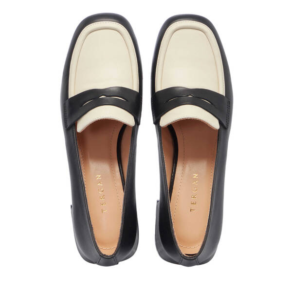 Siyah Deri Kadın Topuklu Ayakkabı - K25I1AY67809-A23 - 5