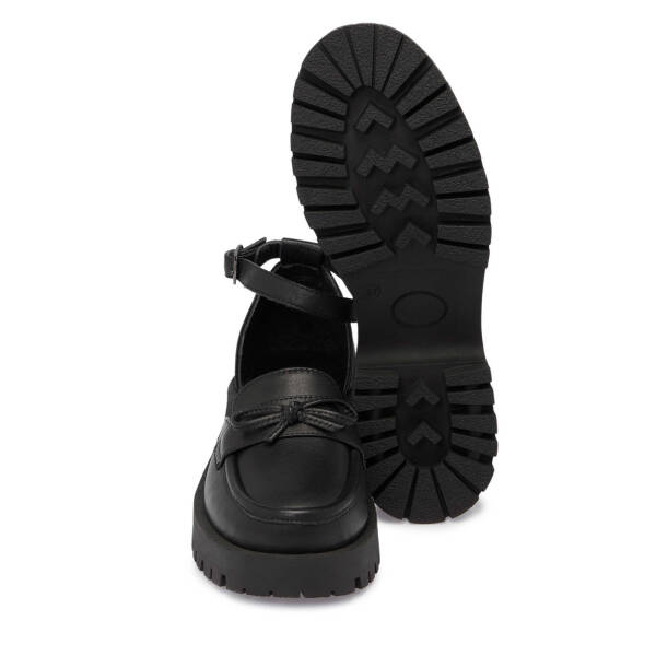 Siyah Hakiki Deri Kadın Topuklu Ayakkabı - K25I1AY67824-A23 - 4