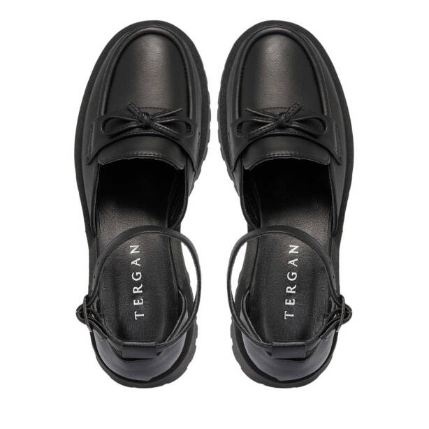 Siyah Hakiki Deri Kadın Topuklu Ayakkabı - K25I1AY67824-A23 - 5