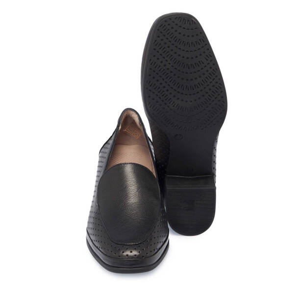 Siyah Hakiki Deri Kadın Topuklu Ayakkabı - K25I1AY67833-A23 - 4