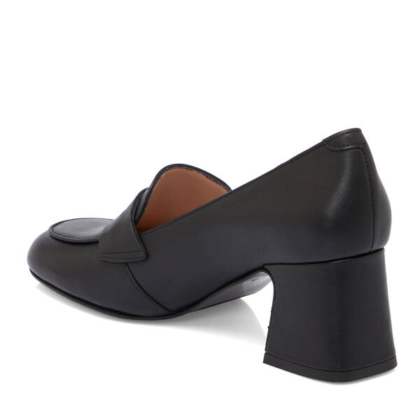 Siyah Deri Kadın Topuklu Ayakkabı - K25S1AY68129-A23 - 2