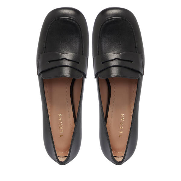 Siyah Deri Kadın Topuklu Ayakkabı - K25S1AY68129-A23 - 5