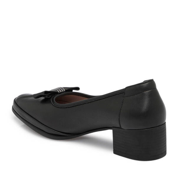 Siyah Deri Kadın Topuklu Ayakkabı - K25S1AY68239-A23 - 2