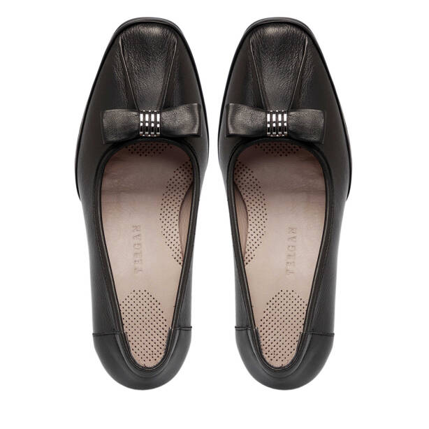 Siyah Deri Kadın Topuklu Ayakkabı - K25S1AY68239-A23 - 5