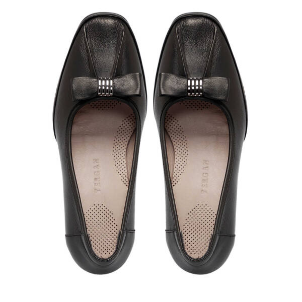 Siyah Deri Kadın Topuklu Ayakkabı - K25S1AY68239-A23 - 5