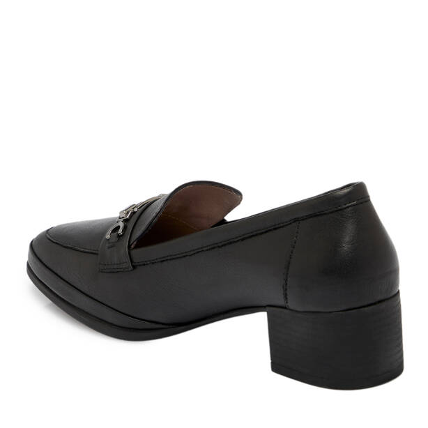 Siyah Deri Kadın Topuklu Ayakkabı - K25S1AY68240-A23 - 2