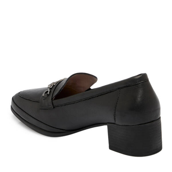 Siyah Deri Kadın Topuklu Ayakkabı - K25S1AY68240-A23 - 2