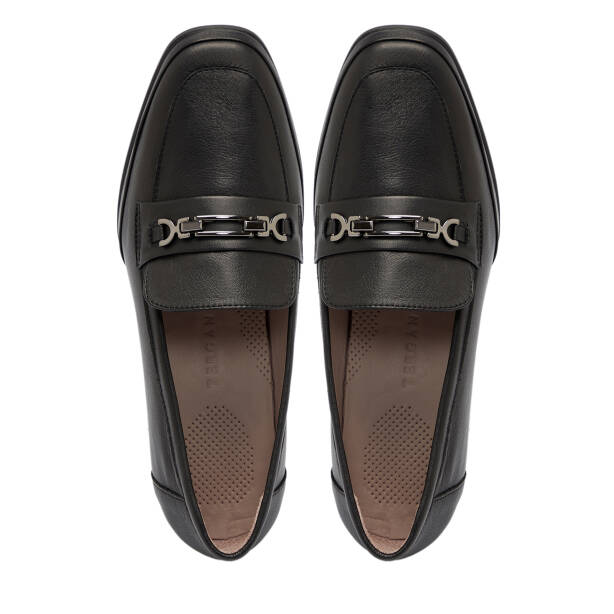 Siyah Deri Kadın Topuklu Ayakkabı - K25S1AY68240-A23 - 5