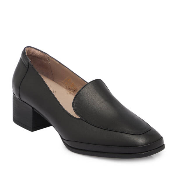 Siyah Deri Kadın Topuklu Ayakkabı - K25S1AY68241-A23 - 1