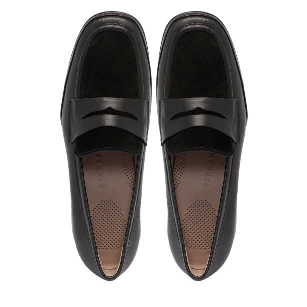 Siyah Deri Kadın Topuklu Ayakkabı - K25S1AY68242-A23 - 5