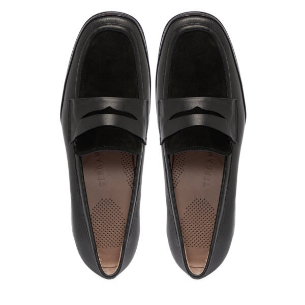 Siyah Deri Kadın Topuklu Ayakkabı - K25S1AY68242-A23 - 5