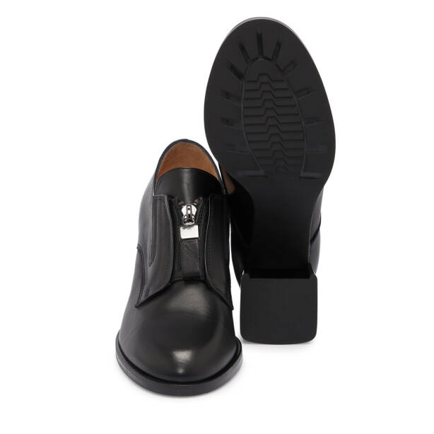 Siyah Deri Kadın Topuklu Ayakkabı - K25S1AY68260-A23 - 4