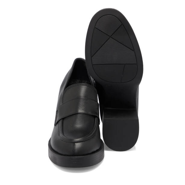 Siyah Deri Kadın Topuklu Ayakkabı - K25S1AY68296-A23 - 4