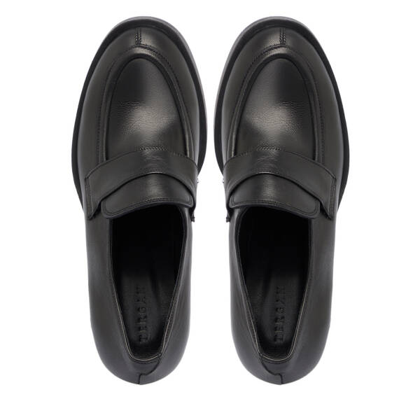 Siyah Deri Kadın Topuklu Ayakkabı - K25S1AY68296-A23 - 5