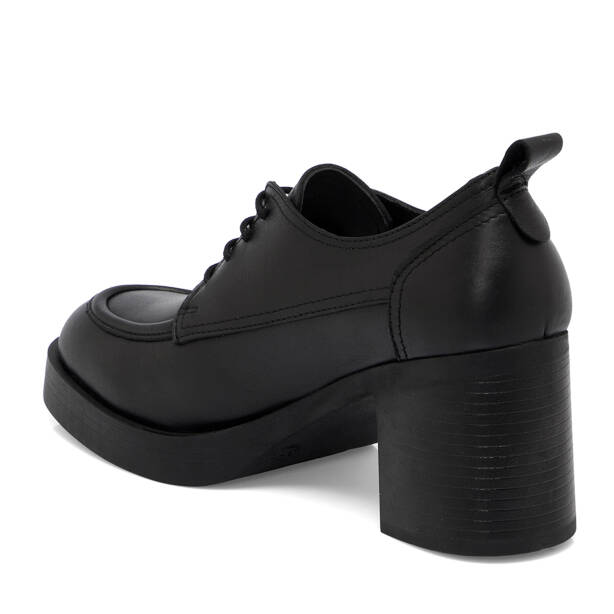 Siyah Deri Kadın Topuklu Ayakkabı - K25S1AY68297-A23 - 2