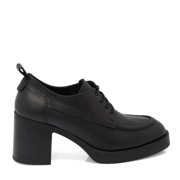 Siyah Deri Kadın Topuklu Ayakkabı - K25S1AY68297-A23 - 3