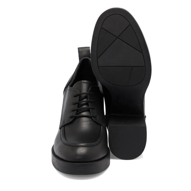 Siyah Deri Kadın Topuklu Ayakkabı - K25S1AY68297-A23 - 4