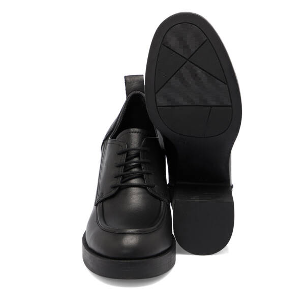 Siyah Deri Kadın Topuklu Ayakkabı - K25S1AY68297-A23 - 4