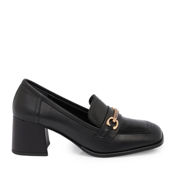 Siyah Deri Kadın Topuklu Ayakkabı - K25S1AY68341-A23 - 3