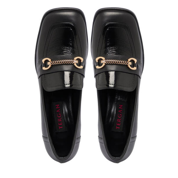 Siyah Deri Kadın Topuklu Ayakkabı - K25S1AY68341-A23 - 5