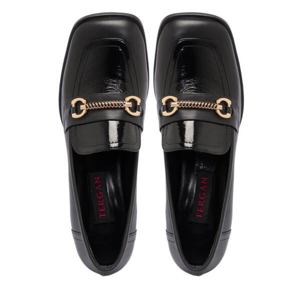 Siyah Deri Kadın Topuklu Ayakkabı - K25S1AY68341-A23 - 5