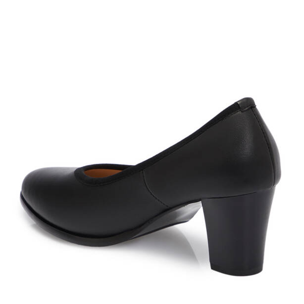 Siyah Hakiki Deri Kadın Topuklu Ayakkabı - K25S1AY68374-A23 - 3