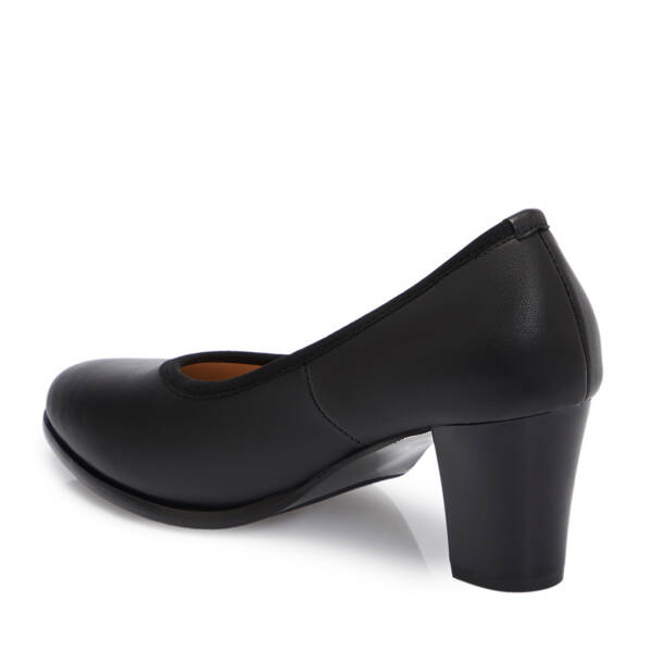 Siyah Hakiki Deri Kadın Topuklu Ayakkabı - K25S1AY68374-A23 - 3