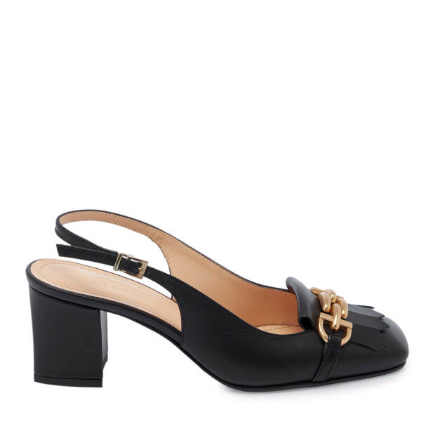 Siyah Hakiki Deri Kadın Topuklu Ayakkabı - K25Y1AY67800-A23 - 1