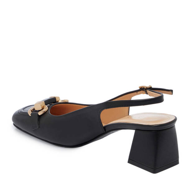 Siyah Hakiki Deri Kadın Topuklu Ayakkabı - K25Y1AY67802-A23 - 3