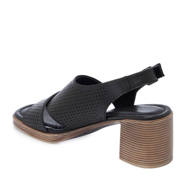 Siyah Hakiki Deri Kadın Topuklu Ayakkabı - K25Y1AY67879-A23 - 3