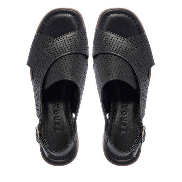 Siyah Hakiki Deri Kadın Topuklu Ayakkabı - K25Y1AY67879-A23 - 5