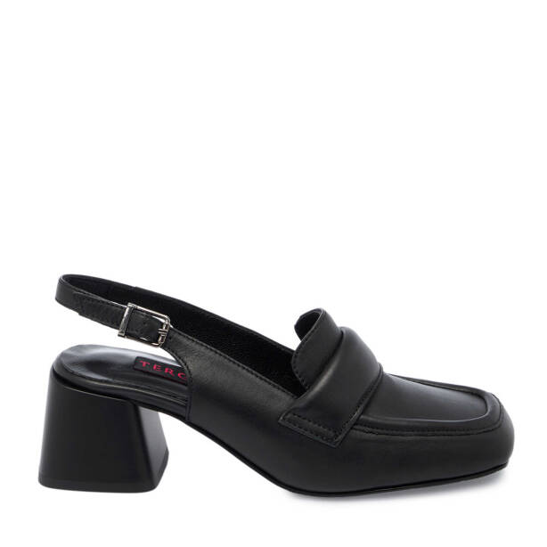 Siyah Hakiki Deri Kadın Topuklu Ayakkabı - K25Y1AY67909-A23 - 1