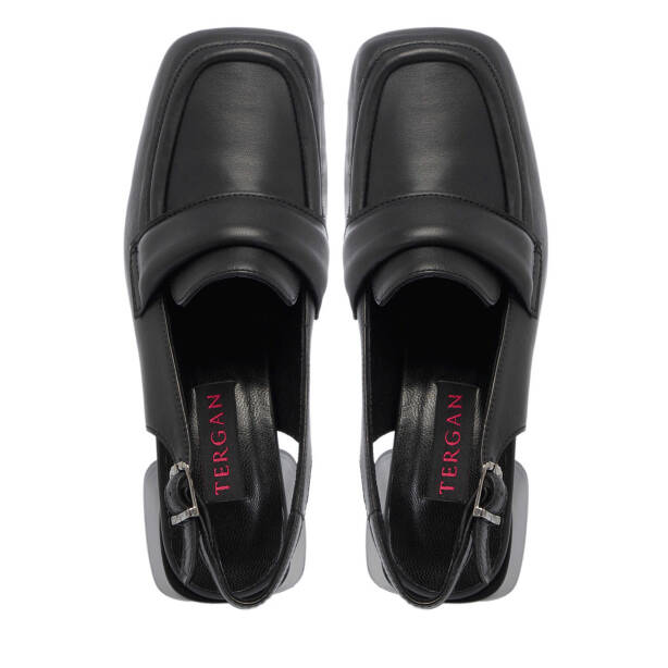 Siyah Hakiki Deri Kadın Topuklu Ayakkabı - K25Y1AY67909-A23 - 5