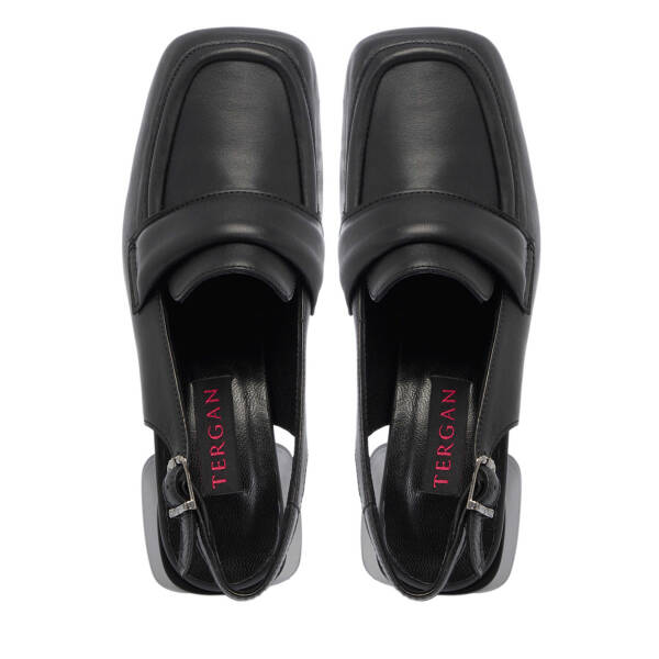 Siyah Hakiki Deri Kadın Topuklu Ayakkabı - K25Y1AY67909-A23 - 5