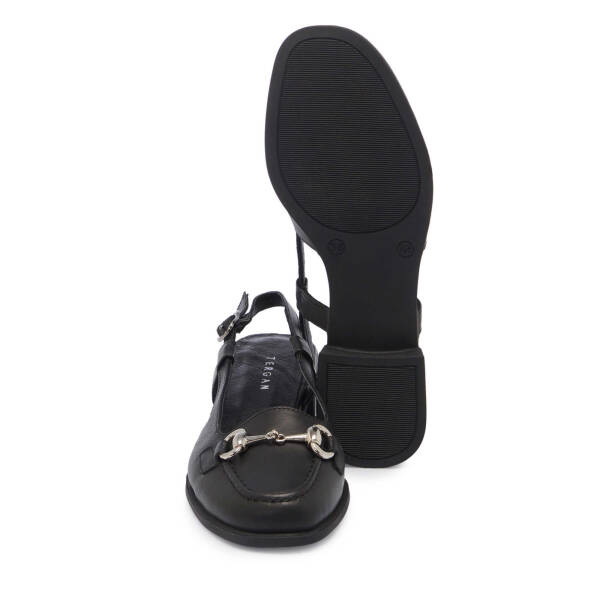 Siyah Hakiki Deri Kadın Topuklu Ayakkabı - K25Y1AY67947-A23 - 4