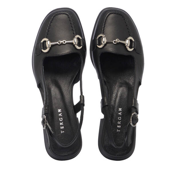 Siyah Hakiki Deri Kadın Topuklu Ayakkabı - K25Y1AY67947-A23 - 5