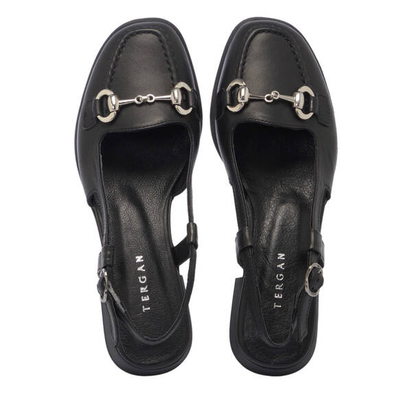 Siyah Hakiki Deri Kadın Topuklu Ayakkabı - K25Y1AY67947-A23 - 5