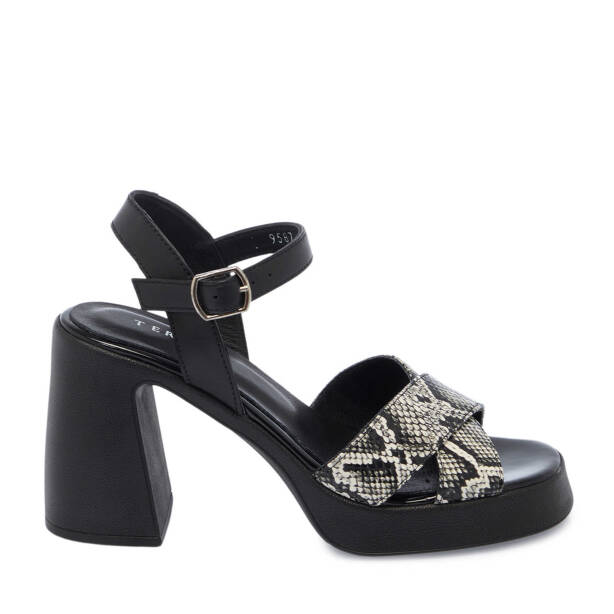 Siyah Hakiki Deri Kadın Topuklu Ayakkabı - K25Y1AY67959-T26 - 1