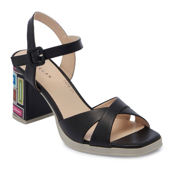 Siyah Hakiki Deri Kadın Topuklu Ayakkabı - K25Y1AY68082-A23 - 2