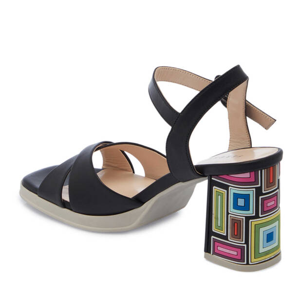 Siyah Hakiki Deri Kadın Topuklu Ayakkabı - K25Y1AY68082-A23 - 3